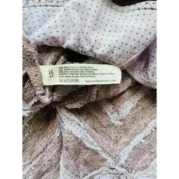 Intimately Free People Polka Dot Voile and Lace Trapeze Slip Dress Size XS - Picture 8 of 8